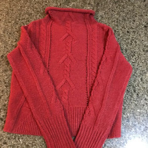 dark red sweater